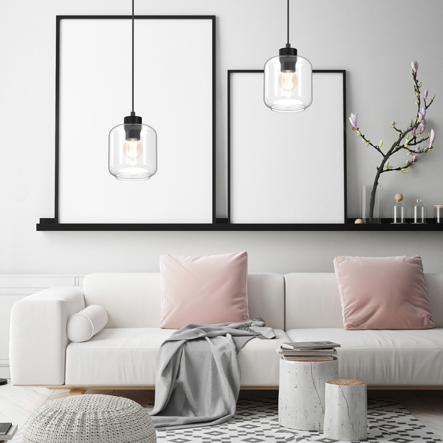 Candelabro suspenso SOMBRA 1xE27/60W/230V transparente