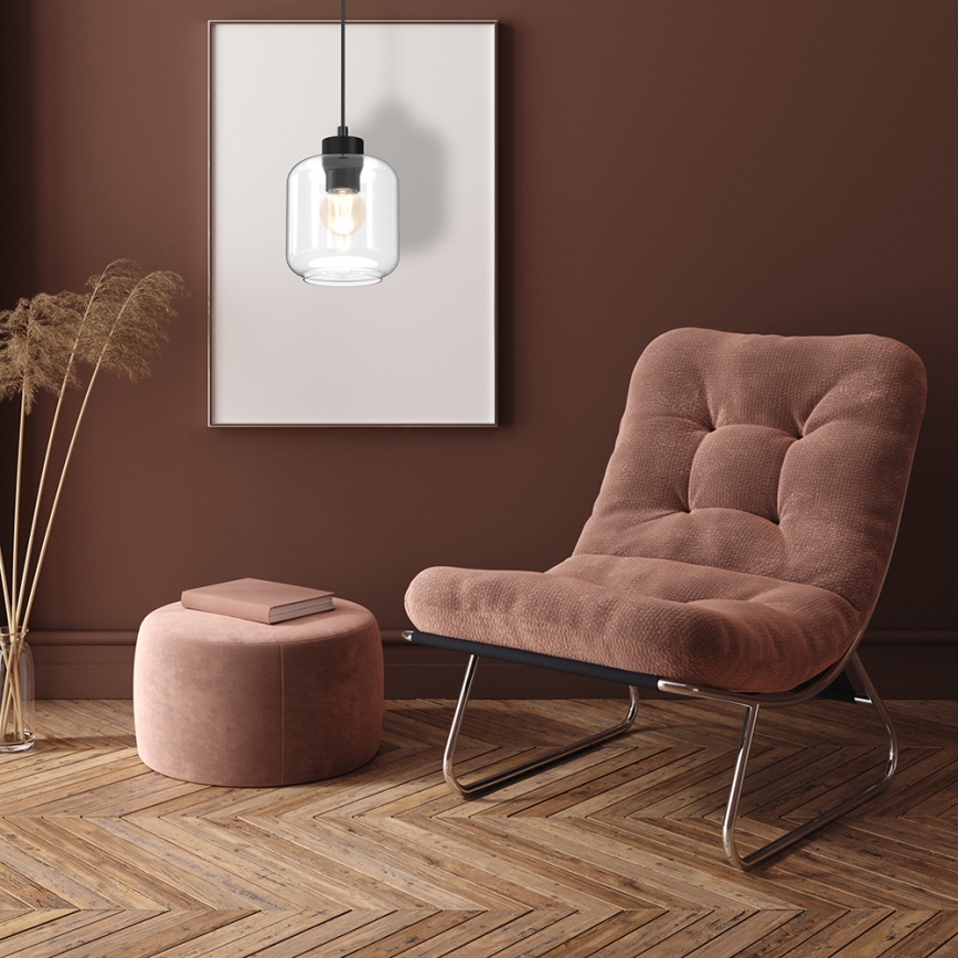 Candelabro suspenso SOMBRA 1xE27/60W/230V transparente