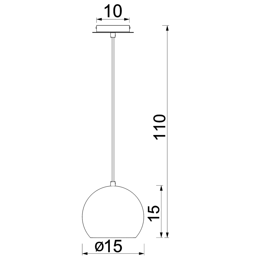 Candelabro suspenso SOOL 1xE27/60W/230V