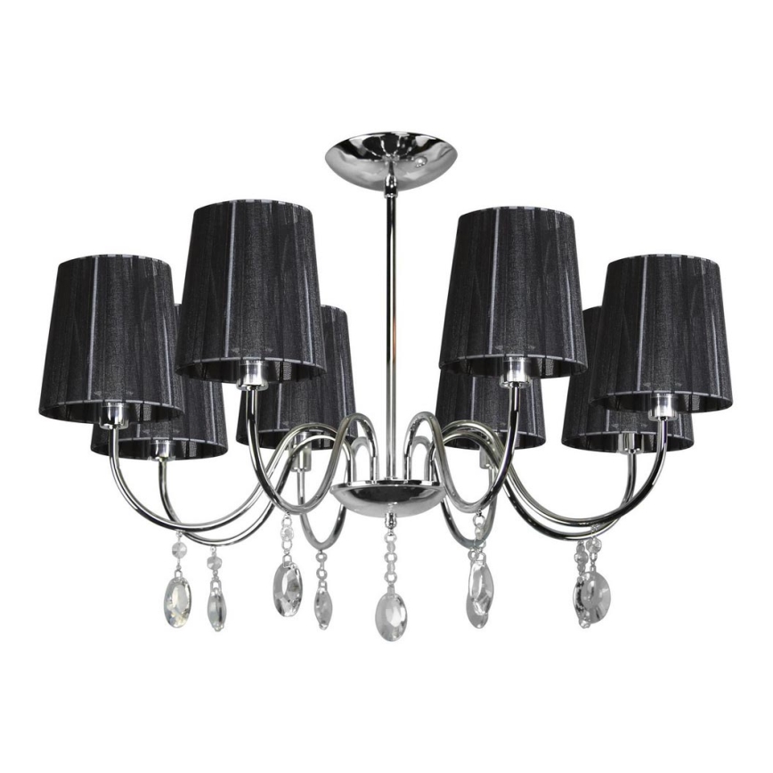 Candelabro suspenso SORENTO 8xE14/40W/230V preto