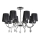 Candelabro suspenso SORENTO 8xE14/40W/230V preto