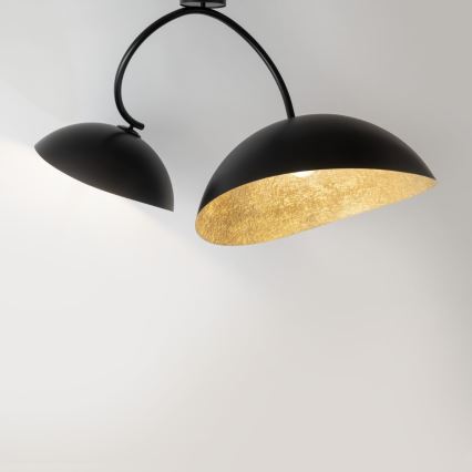 Candelabro suspenso SPACE 2xE27/60W/230V preto/dourada