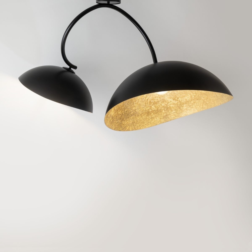 Candelabro suspenso SPACE 2xE27/60W/230V preto/dourada