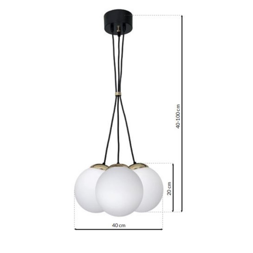 Candelabro suspenso SPARTA 3xE14/40W/230V