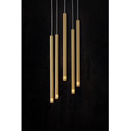 Candelabro suspenso STALACTITE LASER 5xG9/2,5W/230V dourado