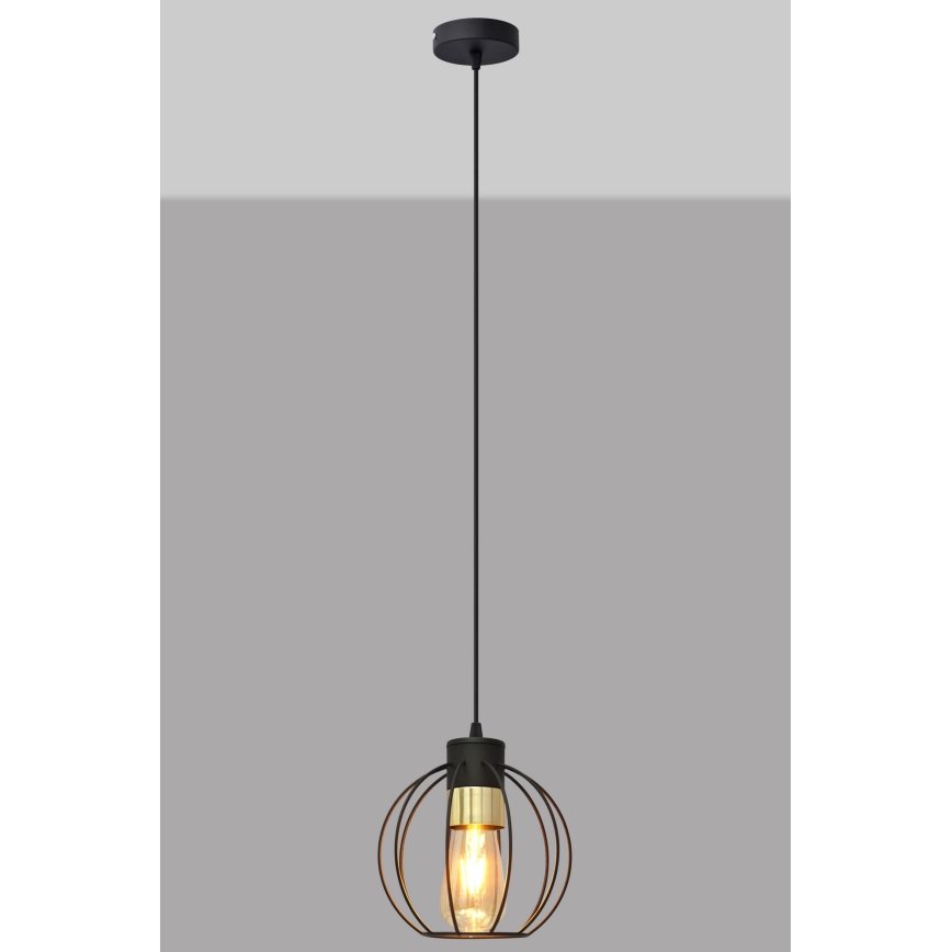 Candelabro suspenso STARLIGHT 1xE27/15W/230V preto/dourado