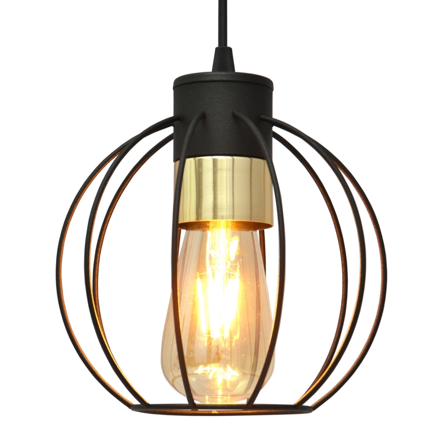Candelabro suspenso STARLIGHT 1xE27/15W/230V preto/dourado