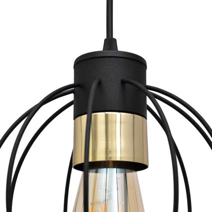 Candelabro suspenso STARLIGHT 1xE27/15W/230V preto/dourado