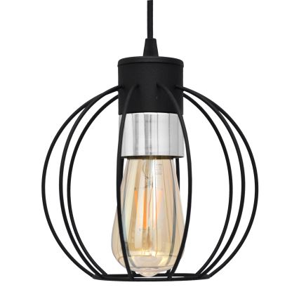 Candelabro suspenso STARLIGHT 1xE27/15W/230V preto/prateado