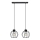 Candelabro suspenso STARLIGHT 2xE27/15W/230V preto/prateado