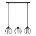 Candelabro suspenso STARLIGHT 3xE27/15W/230V preto/prateado