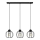 Candelabro suspenso STARLIGHT 3xE27/15W/230V preto/prateado