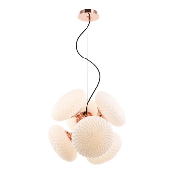 Candelabro suspenso STELLAR 6xG9/4W/230V rosa dourada