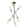 Candelabro suspenso STRAIGHT 6xE27/15W/230V preto/cobre
