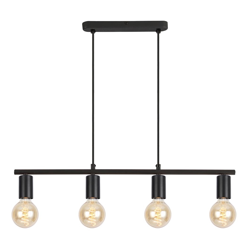 Candelabro suspenso STRICT 4xE27/15W/230V preto