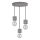 Candelabro suspenso STRONG 3xE27/60W/230V betão - certificado por FSC