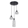 Candelabro suspenso SUBA 3xE27/15W/230V preto