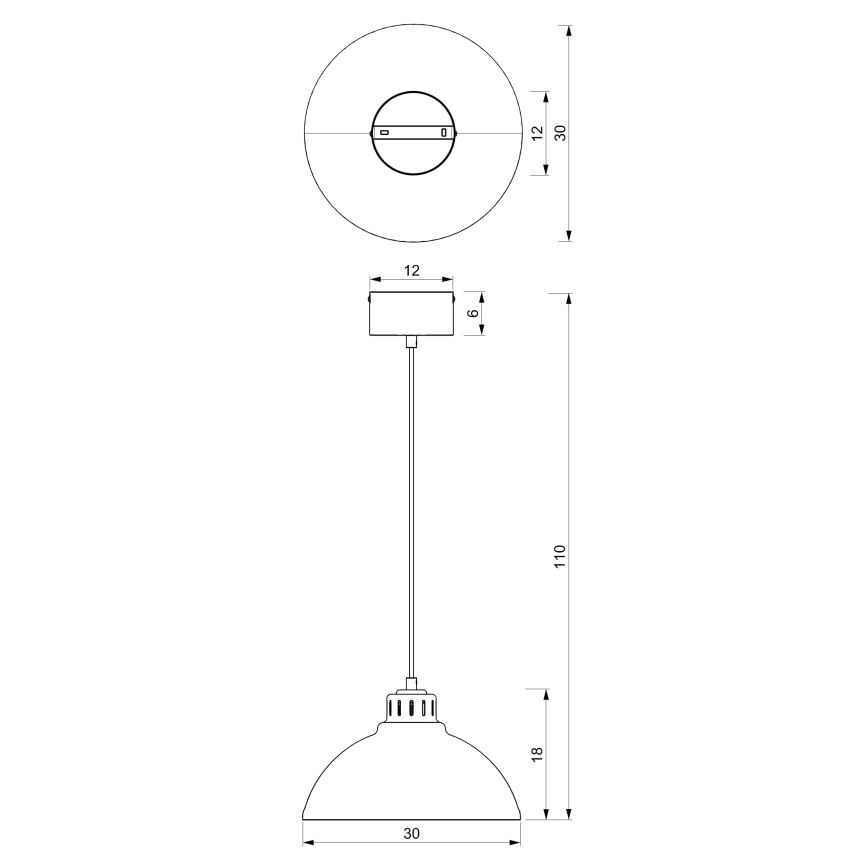 Candelabro suspenso SVEN 1xE27/15W/230V branco