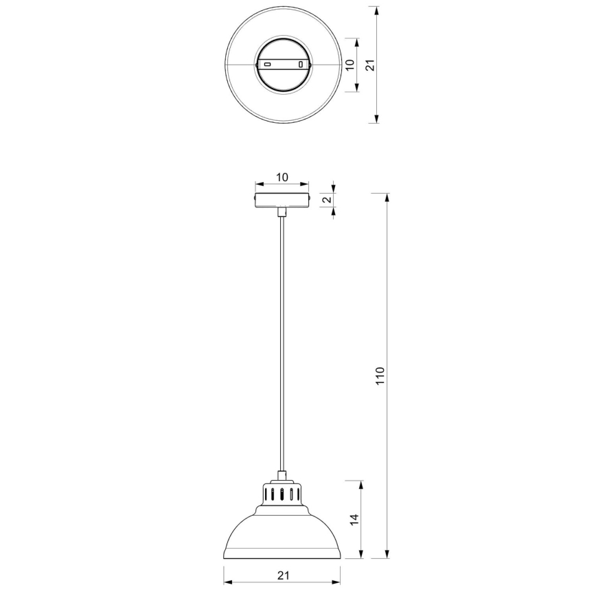 Candelabro suspenso SVEN 1xE27/15W/230V vermelho