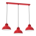 Candelabro suspenso SVEN 3xE27/15W/230V vermelho