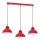 Candelabro suspenso SVEN 3xE27/15W/230V vermelho