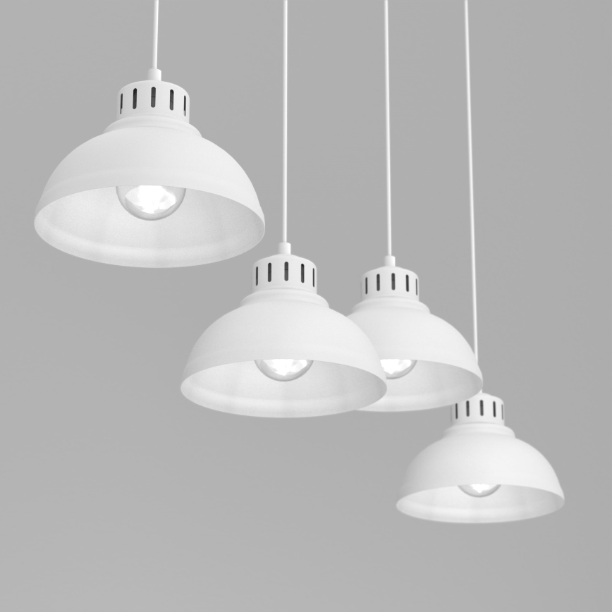 Candelabro suspenso SVEN 4xE27/15W/230V branco