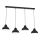 Candelabro suspenso SVEN 4xE27/15W/230V preto