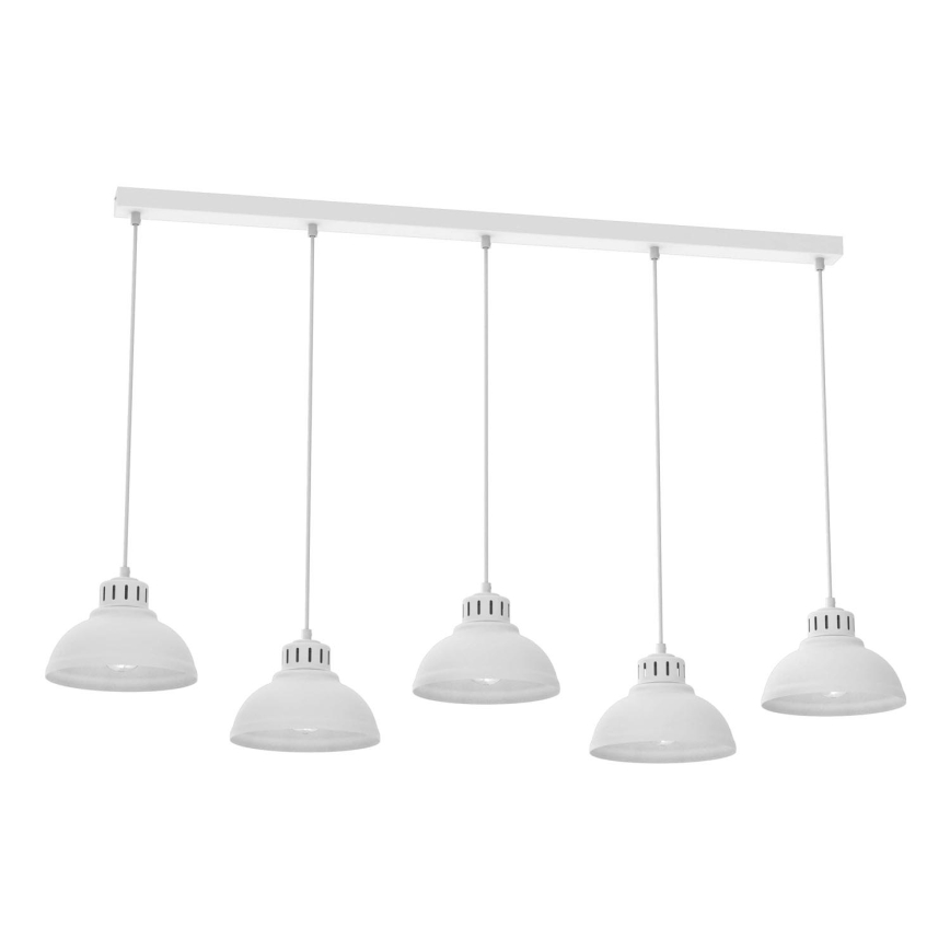 Candelabro suspenso SVEN 5xE27/15W/230V branco