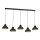 Candelabro suspenso SVEN 5xE27/15W/230V preto/dourado