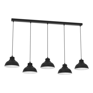 Candelabro suspenso SVEN 5xE27/15W/230V preto