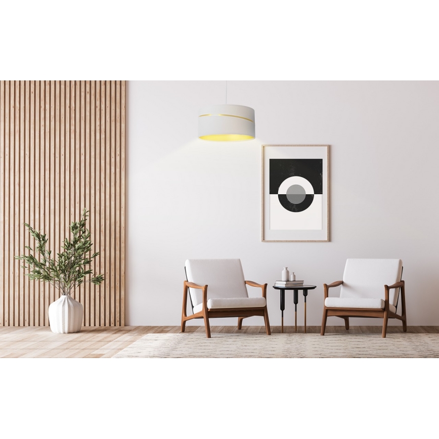 Candelabro suspenso SWING 1xE27/60W/230V branco/dourada
