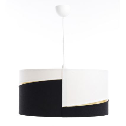 Candelabro suspenso SWING 1xE27/60W/230V preto/branco/dourada