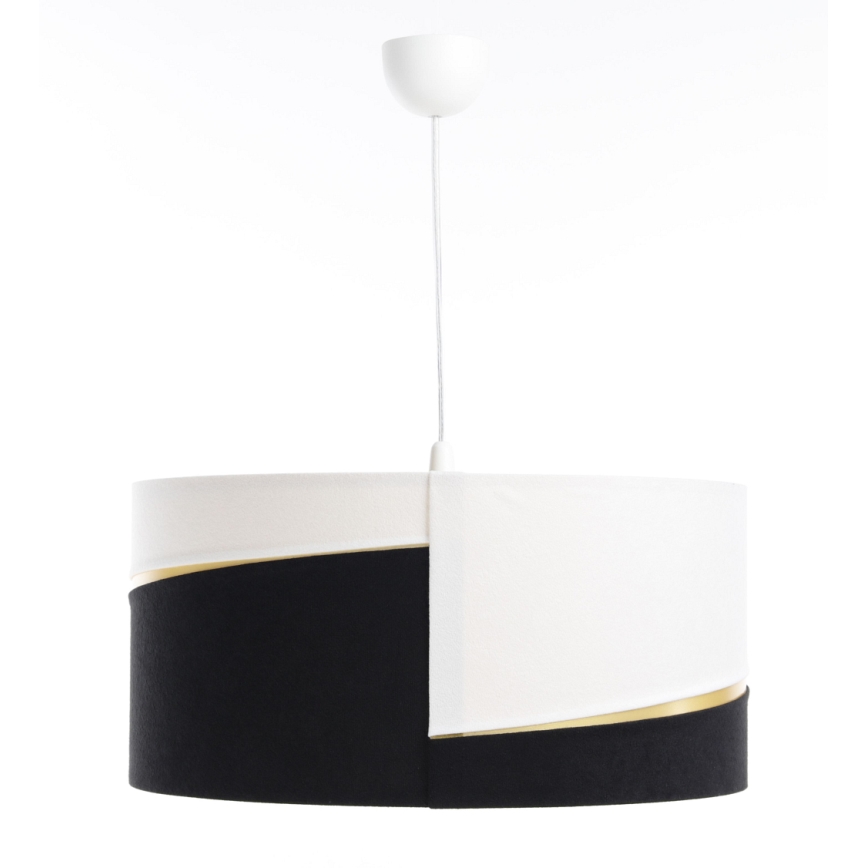 Candelabro suspenso SWING 1xE27/60W/230V preto/branco/dourada
