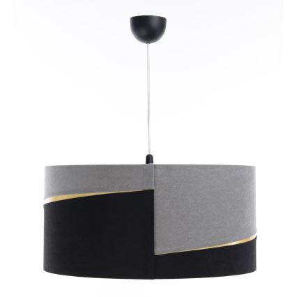 Candelabro suspenso SWING 1xE27/60W/230V preto/cinzento/dourada