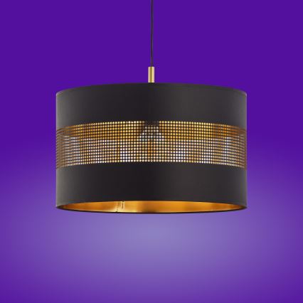 Candelabro suspenso TAGO 1xE27/25W/230V preto/dourado