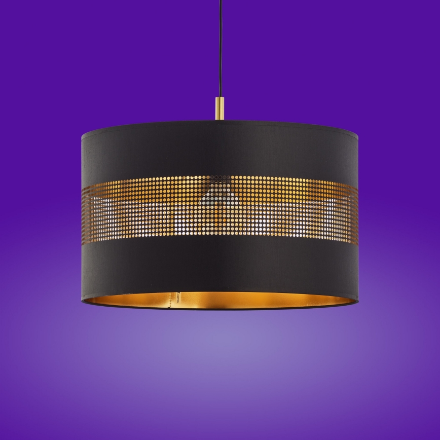 Candelabro suspenso TAGO 1xE27/25W/230V preto/dourado