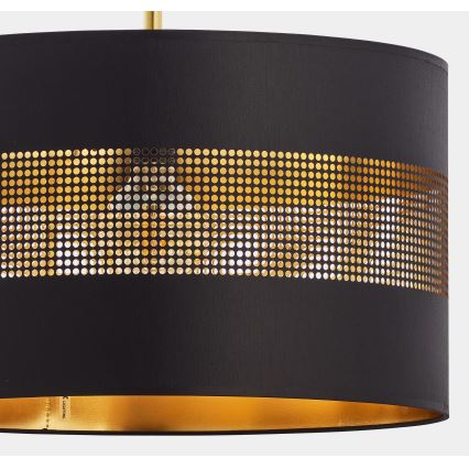 Candelabro suspenso TAGO 1xE27/25W/230V preto/dourado