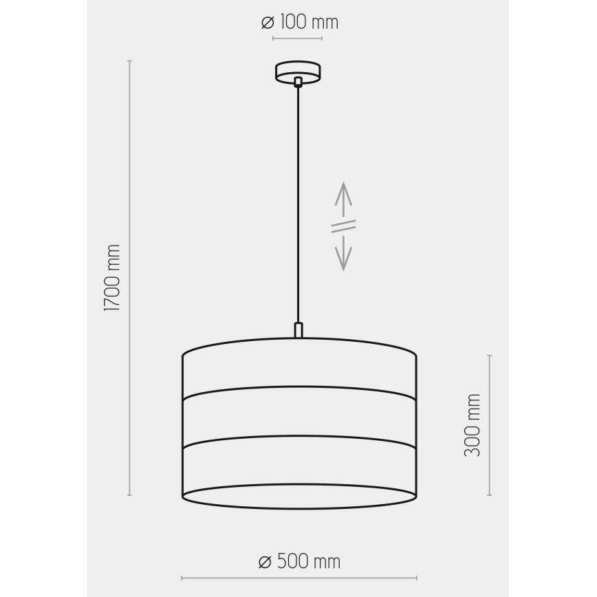 Candelabro suspenso TAGO 1xE27/25W/230V preto/dourado