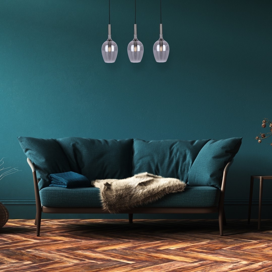 Candelabro suspenso TANGO 3xE14/40W/230V preto