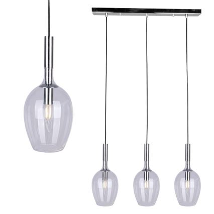 Candelabro suspenso TANGO 3xE14/40W/230V transparente
