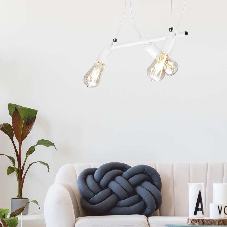 Candelabro suspenso TARO 3xE27/60W/230V branco