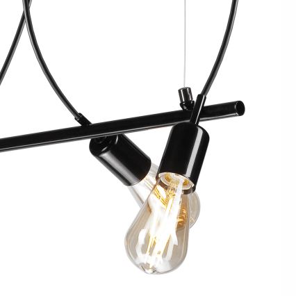 Candelabro suspenso TARO 3xE27/60W/230V preto