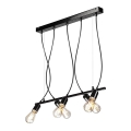 Candelabro suspenso TARO 5xE27/60W/230V preto