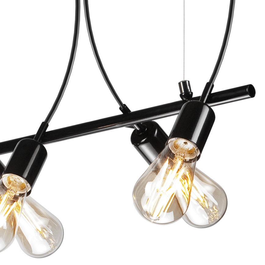 Candelabro suspenso TARO 5xE27/60W/230V preto