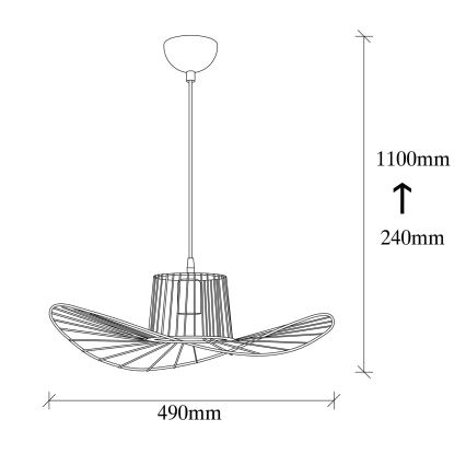 Candelabro suspenso TEL 1xE27/40W/230V