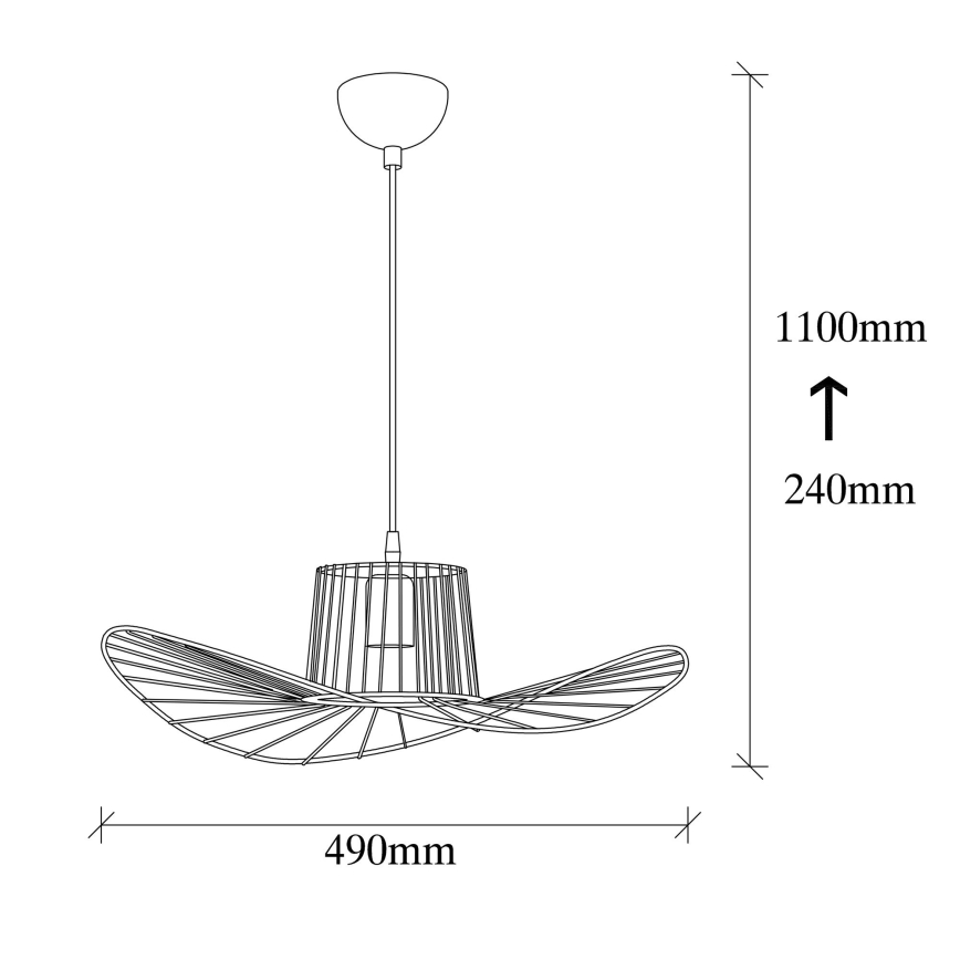 Candelabro suspenso TEL 1xE27/40W/230V