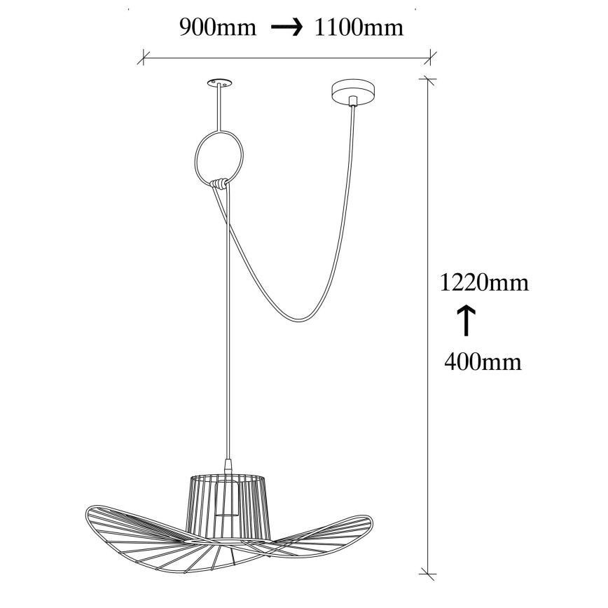 Candelabro suspenso TEL 1xE27/40W/230V