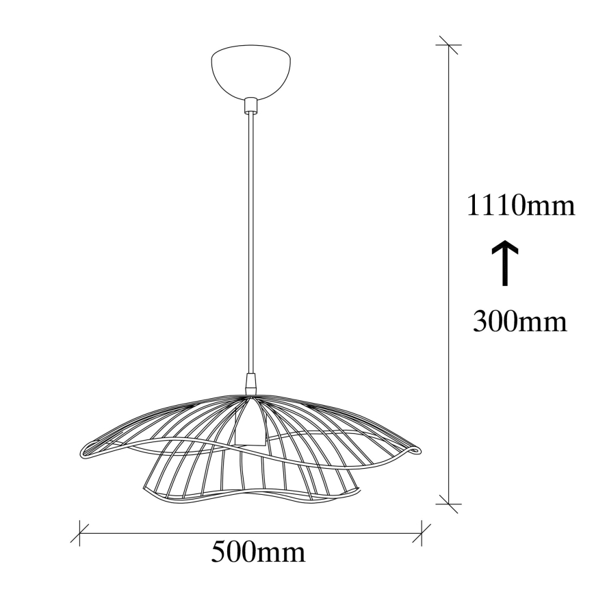 Candelabro suspenso TEL 1xE27/40W/230V