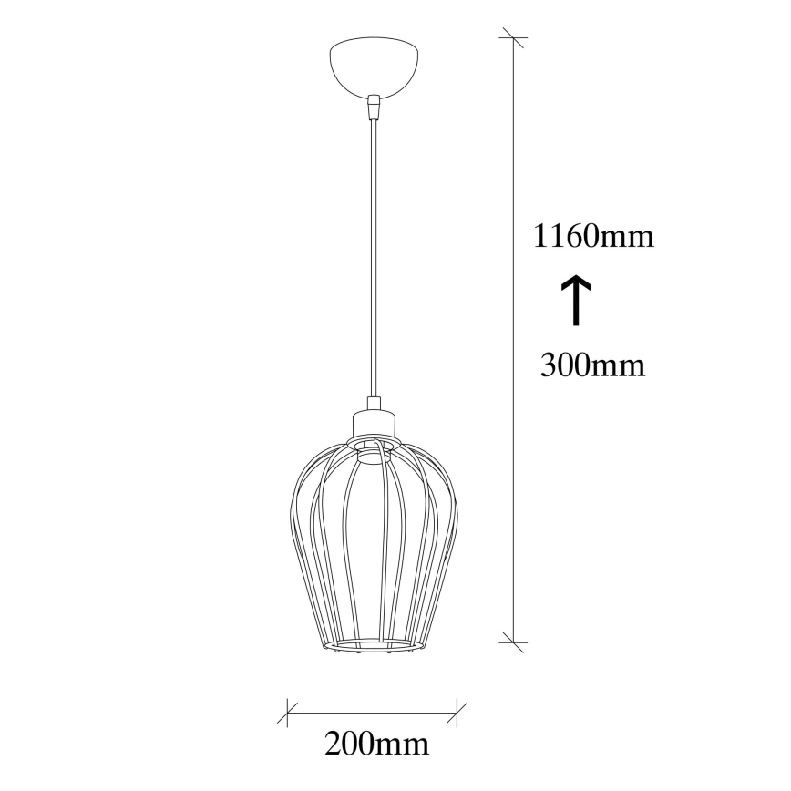Candelabro suspenso TEL 1xE27/40W/230V