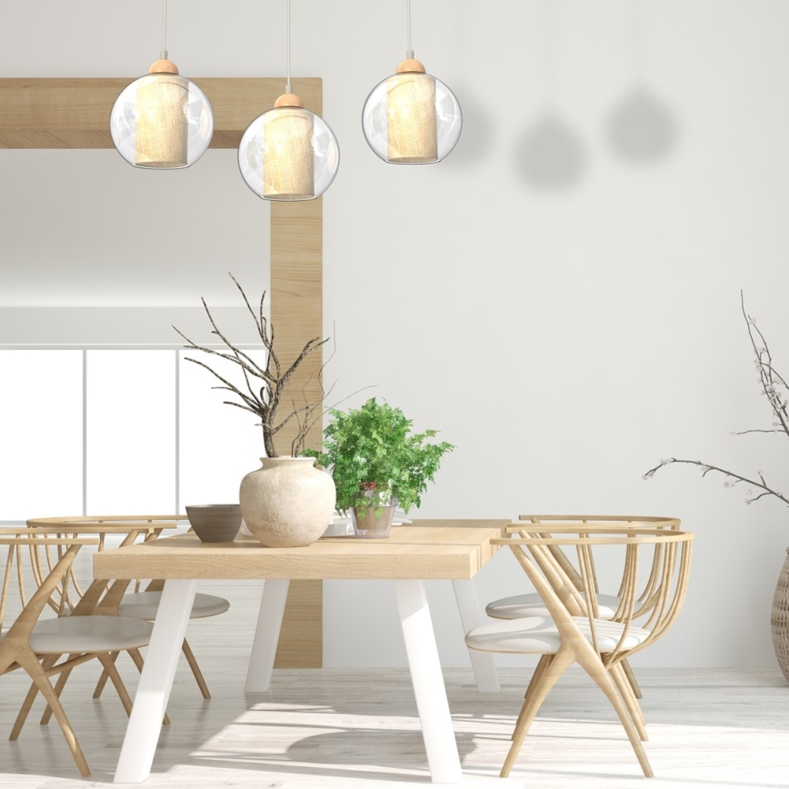 Candelabro suspenso TELA 3xE27/60W/230V